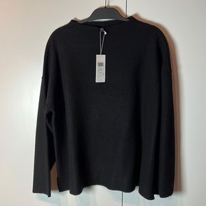 NWT Eileen fisher Funnel black box top sweater in large.